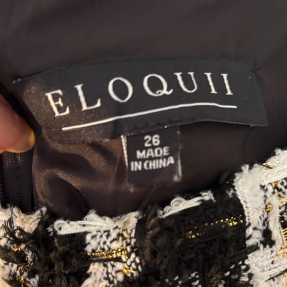 Eloquii Black and White Plaid Mini Dress - Picture 2 of 5